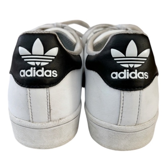 Adidas Originals Superstar Sneakers Size 7 White Leather Signature Shell Toe - Picture 6 of 12